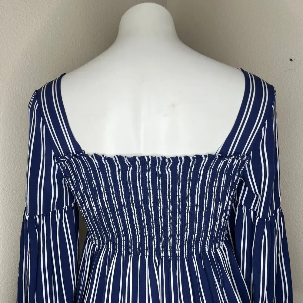 JACK BY BB DAKOTA Call The Shots Striped Dress Navy & White Size XS - Picture 7 of 9